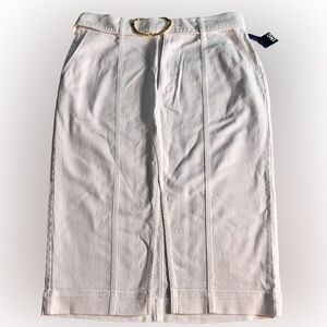 INC International Concepts White Pencil Skirt